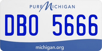 MI license plate DBO5666