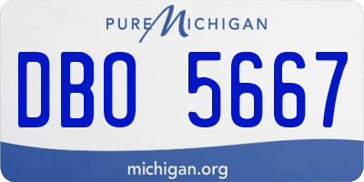 MI license plate DBO5667