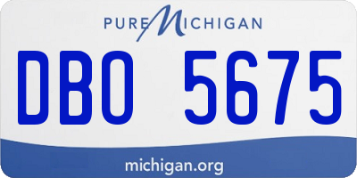 MI license plate DBO5675