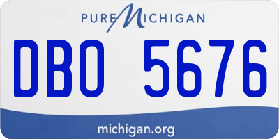 MI license plate DBO5676