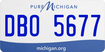 MI license plate DBO5677