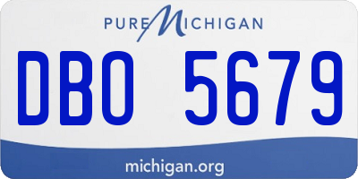 MI license plate DBO5679