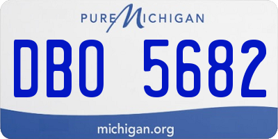 MI license plate DBO5682