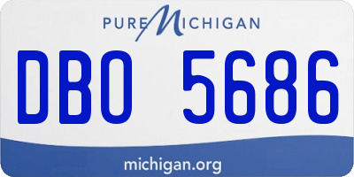 MI license plate DBO5686