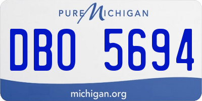 MI license plate DBO5694