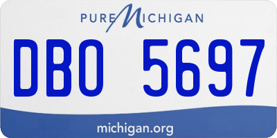 MI license plate DBO5697