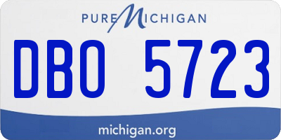 MI license plate DBO5723