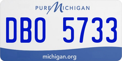MI license plate DBO5733