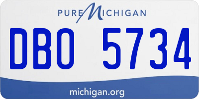 MI license plate DBO5734