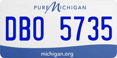 MI license plate DBO5735