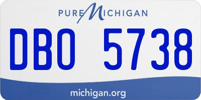 MI license plate DBO5738
