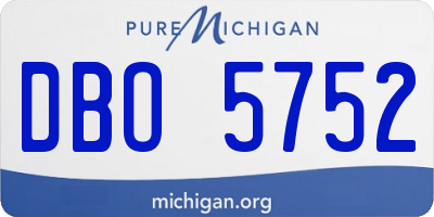 MI license plate DBO5752