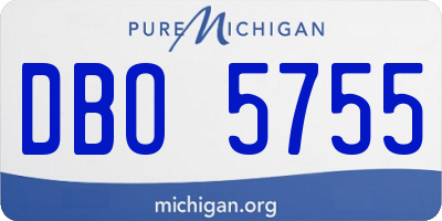 MI license plate DBO5755
