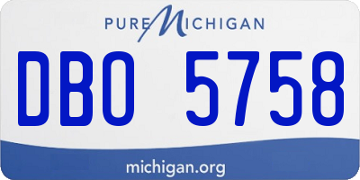 MI license plate DBO5758