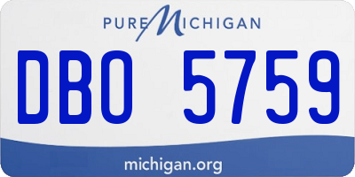MI license plate DBO5759
