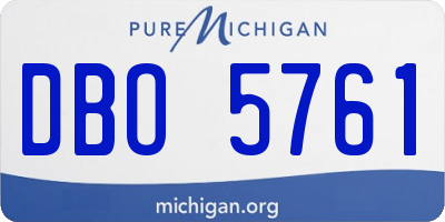 MI license plate DBO5761
