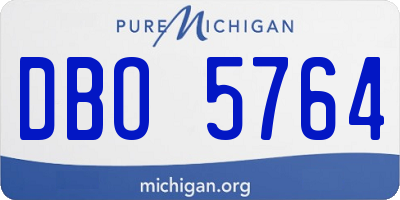 MI license plate DBO5764
