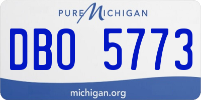 MI license plate DBO5773