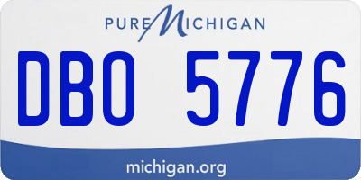 MI license plate DBO5776
