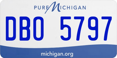 MI license plate DBO5797