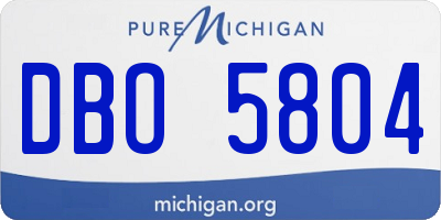 MI license plate DBO5804