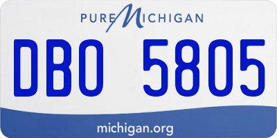 MI license plate DBO5805