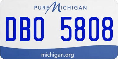 MI license plate DBO5808