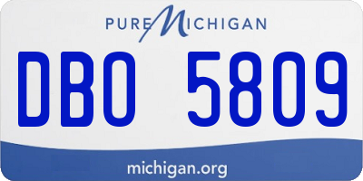 MI license plate DBO5809