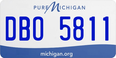 MI license plate DBO5811
