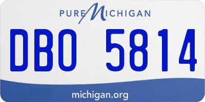 MI license plate DBO5814