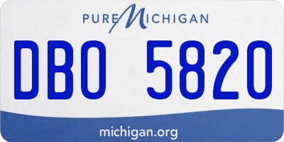 MI license plate DBO5820