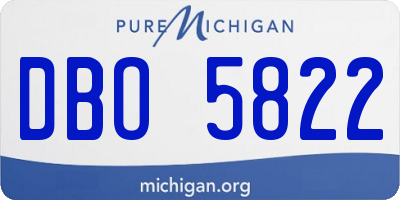 MI license plate DBO5822