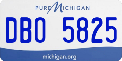 MI license plate DBO5825
