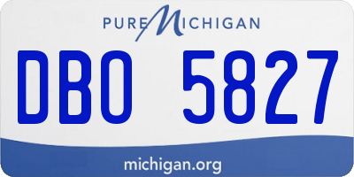 MI license plate DBO5827