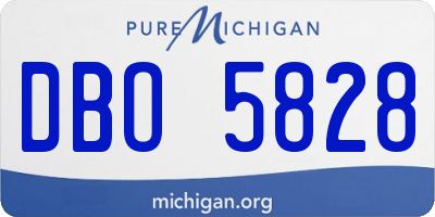 MI license plate DBO5828