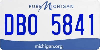 MI license plate DBO5841