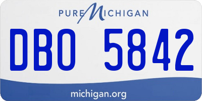 MI license plate DBO5842