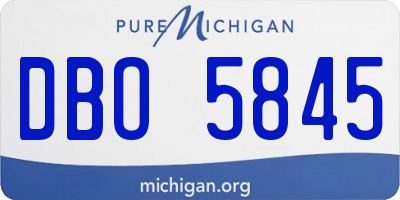 MI license plate DBO5845