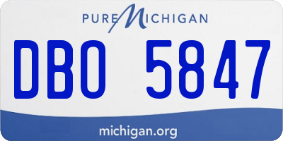 MI license plate DBO5847