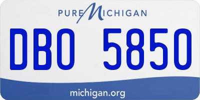 MI license plate DBO5850