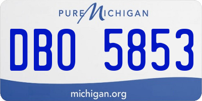 MI license plate DBO5853