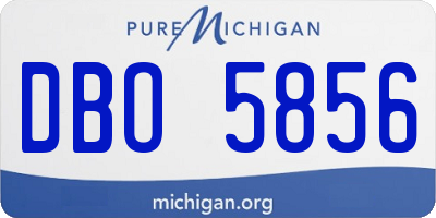 MI license plate DBO5856