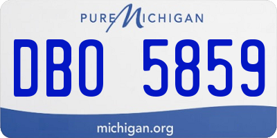 MI license plate DBO5859