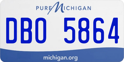 MI license plate DBO5864