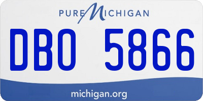 MI license plate DBO5866