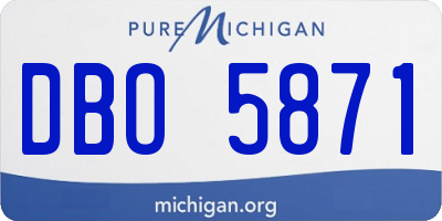 MI license plate DBO5871