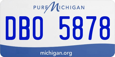MI license plate DBO5878