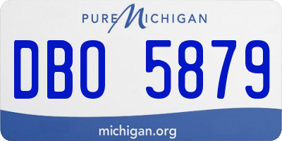 MI license plate DBO5879