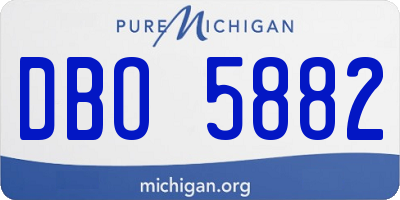 MI license plate DBO5882