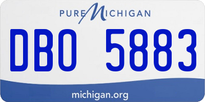 MI license plate DBO5883